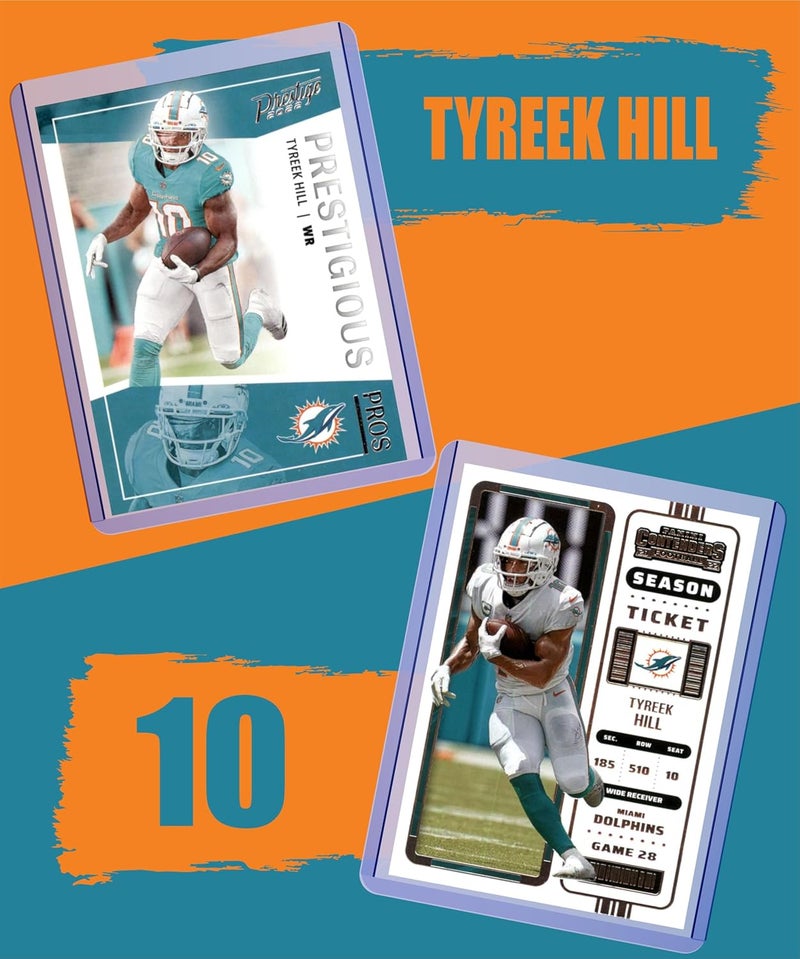 Chaser Tyreek Hill (5) Assorted Football Cards Gift Pack - Dolphins, Chiefs Trading Cards - Image 3